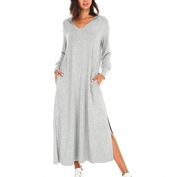 JOH FRANCINE LONG SLEEVE HEATHER GRAY WOMENS DRESS, SIZE XL - Picture 1 of 9